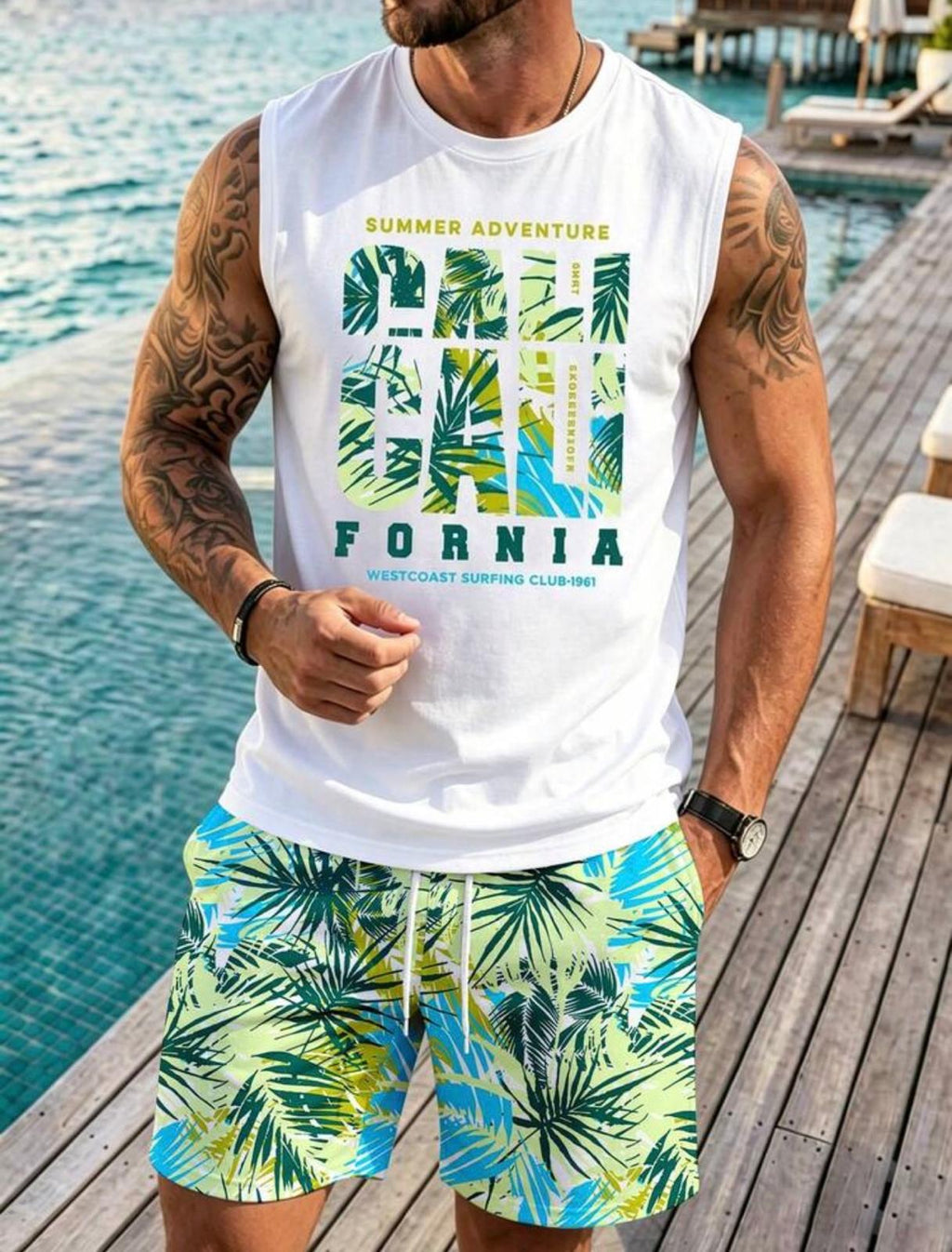 Ensemble de plage décontracté pour hommes